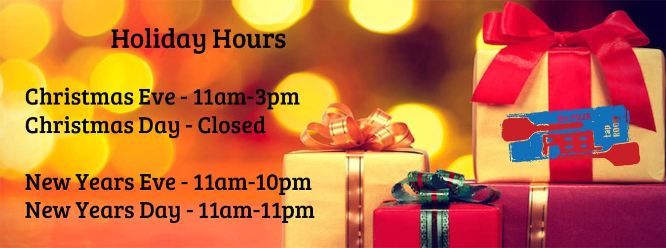 New Years Eve Hours Tap and Peel